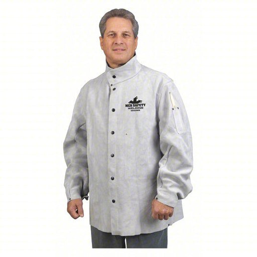 MCR Safety 38030MWXXXL Welding Jacket Cowhide, Gray, 3XL, 78 in Lg - KVM Tools Inc.KV26K101