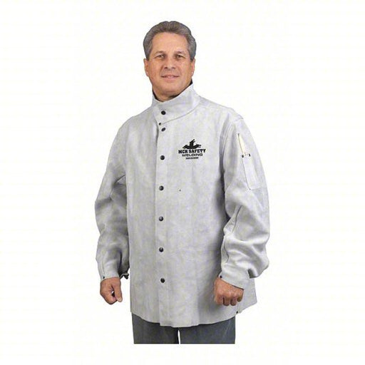 MCR Safety 38030MWXL Welding Jacket Cowhide, Gray, XL, 78 in Lg - KVM Tools Inc.KV26J986