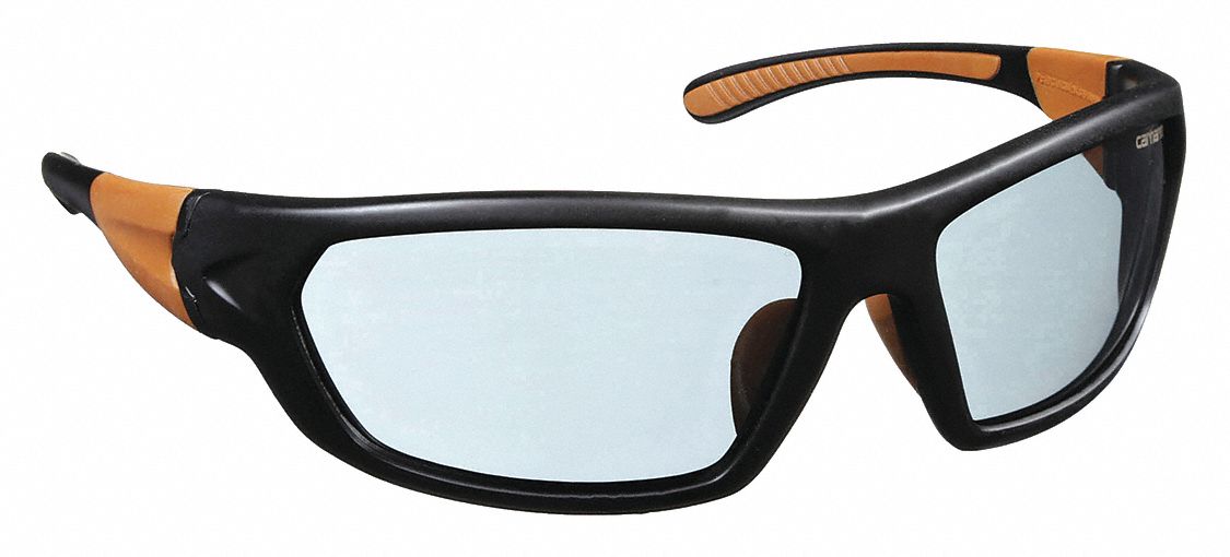 Carhartt CHB210DT Safety Glasses, Clear Lens, Full-Frame, Black/Tan Frame, Carbondale Series