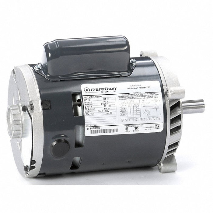 Marathon Motors 5KC36JN268X Jet Pump Motor: Open Dripproof, Face Mounting, 1/2 HP, 3,450 Nameplate RPM, CW/CCW