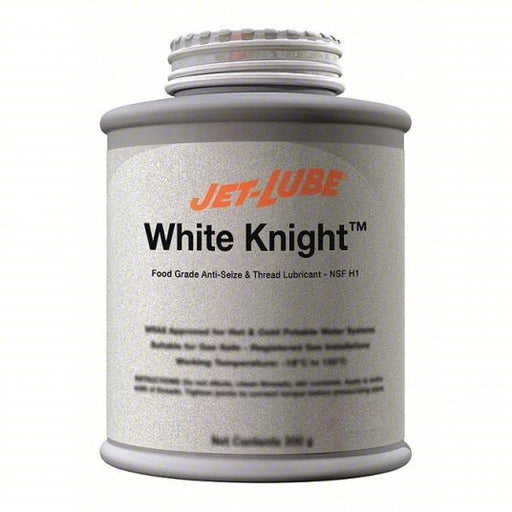 Jet-Lube 16402 Food Grade Anti-Seize 0.5 lb Container Size, Brush-Top Can, Aluminum, PTFE, White Knight, Jet-Lube - KVM Tools Inc.KV26W743