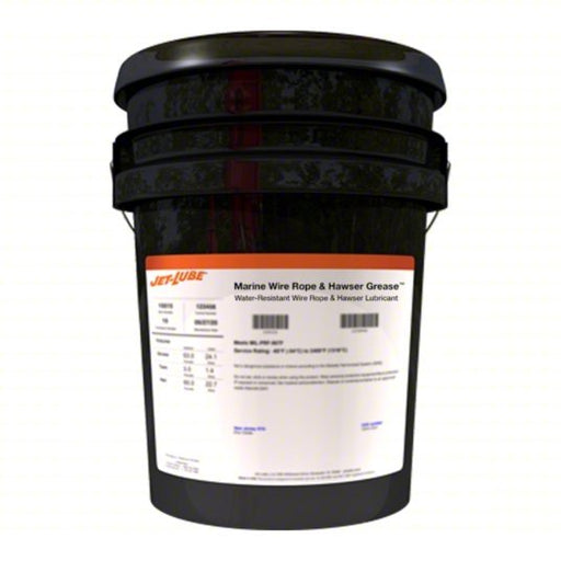 Jet-Lube 34516 Multipurpose Grease Marine Wire Rope & Hawser Grease, 5 gal, Pail, NLGI 2 - KVM Tools Inc.KV26W748