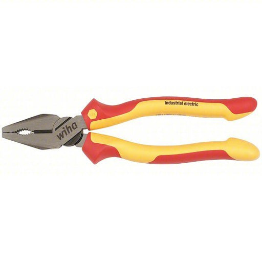 Wiha 32930 Linemans Plier Insulated, Flat, 8 in Overall Lg, 1 7/8 in Jaw Lg, 1 1/8 in Jaw Wd, 5/8 in Jaw Thick - KVM Tools Inc.KV26X256