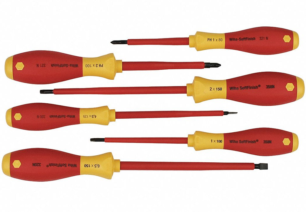 Wiha 35890 Insulated Screwdriver Set, 6 Pc