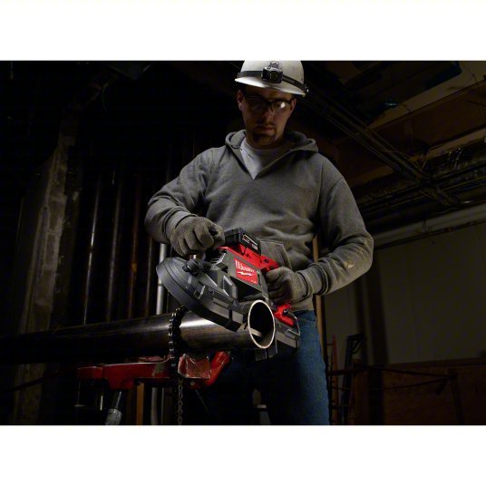 Milwaukee 2729 - 20 Portable Band Saw 44 7/8 in Blade Lg, 5 in x 5 in, 0 to 380 SFPM, Brushless Motor, Bare Tool, 18 V - KVM Tools Inc.KV31MJ78