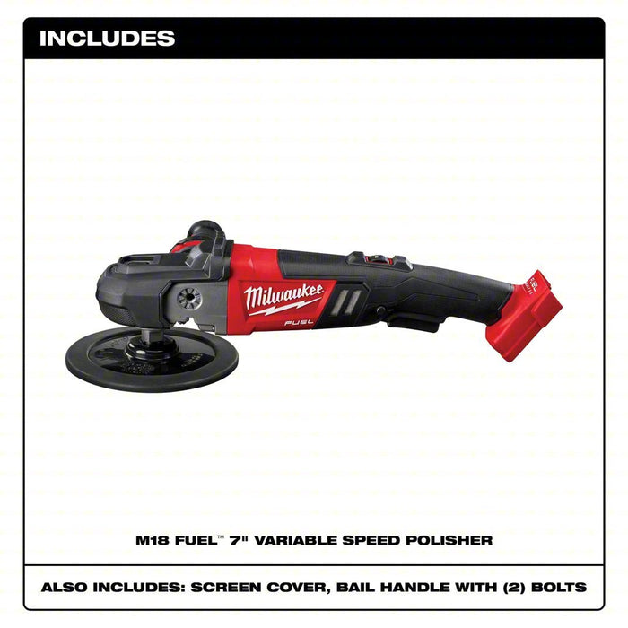 Milwaukee 2738 - 20 Cordless Polisher M18, Bare Tool, 7 in Backing Pad, Rotary, Hook and Loop, Variable Speed - KVM Tools Inc.KV49EG82