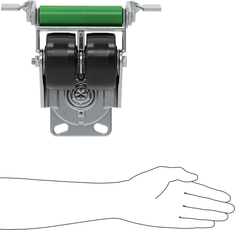 McMaster 2787T412 Viking Caster, High-Capacity, Swivel with Lock and Nylon Wheels, 4" Wheel, 1,600 lb