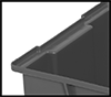 McMaster 4761T15 Stackable Plastic Bin, 18-1/2" Wide, 28-1/8" Deep, 11-13/16" High