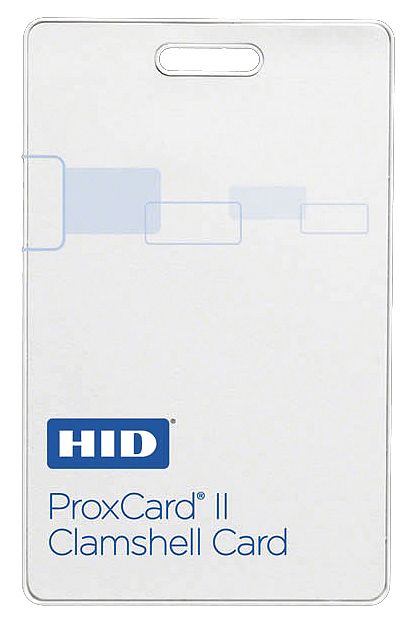 HID 1326LSSMV ProxCard II Clamshell Proximity Card, 125 kHz, 3-3/8 in W x 2-1/8 in H, for HID Proximity Card Reader