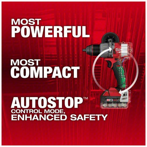 Milwaukee 2903 - 22 Drill 18V DC, Compact Premium, 1/2 in Chuck, 2,100 RPM Max., 1,400 in - lb Max Torque, LED - KVM Tools Inc.KV794JK5