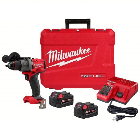 Milwaukee 2903 - 22 Drill 18V DC, Compact Premium, 1/2 in Chuck, 2,100 RPM Max., 1,400 in - lb Max Torque, LED - KVM Tools Inc.KV794JK5