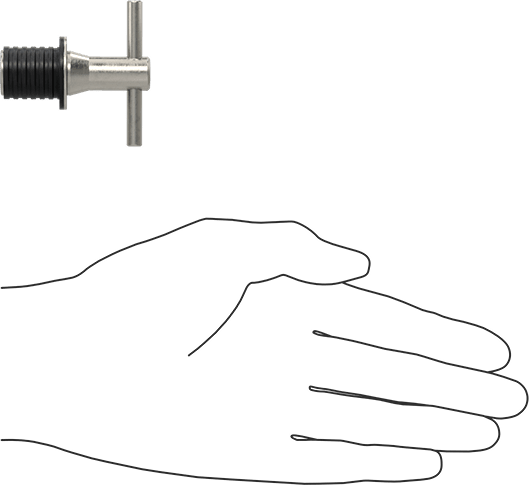 McMaster 2908K13 Stainless Steel T - Handle Expansion Plug for 3/4 Pipe Size - KVM Tools Inc.KV2908K13