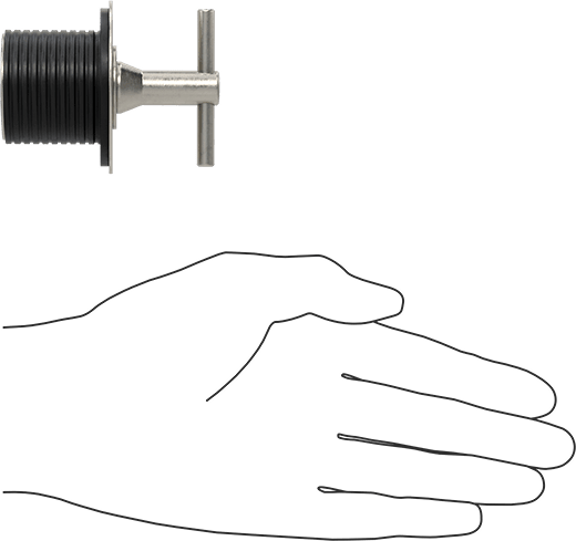 McMaster 2908K19 Stainless Steel T - Handle Expansion Plug for 1 - 1/2 Pipe Size - KVM Tools Inc.KV2908K19