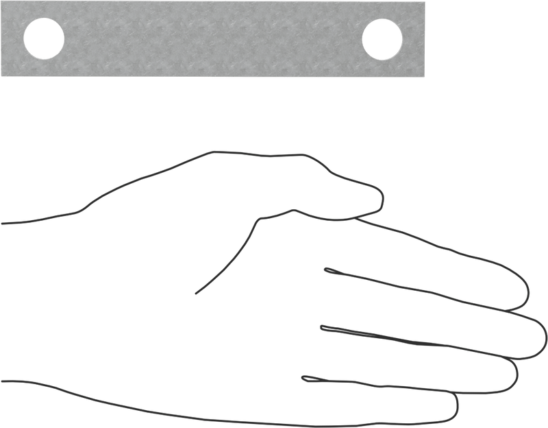McMaster 2936T126 Galvanized Steel U-Bolt Mounting Plate, for 1/2"-13 Thread Size, 4" ID