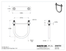 McMaster 2936T81 Galvanized Steel U-Bolt, with Mounting Plate, 5/16"-18 Thread Size, 2-1/2" ID
