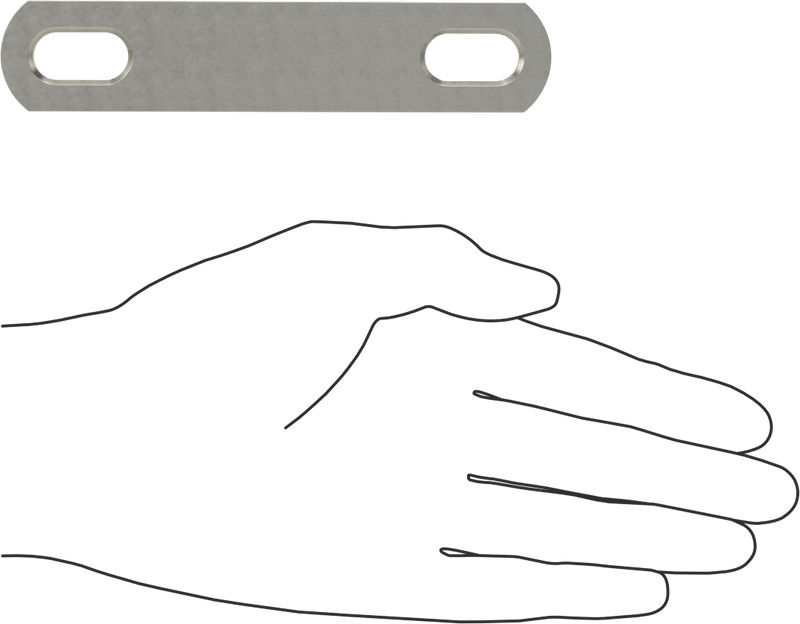 McMaster 29605T27 316 Stainless Steel U-Bolt Mounting Plate, for 3/8"-16 Thread Size, 3" ID