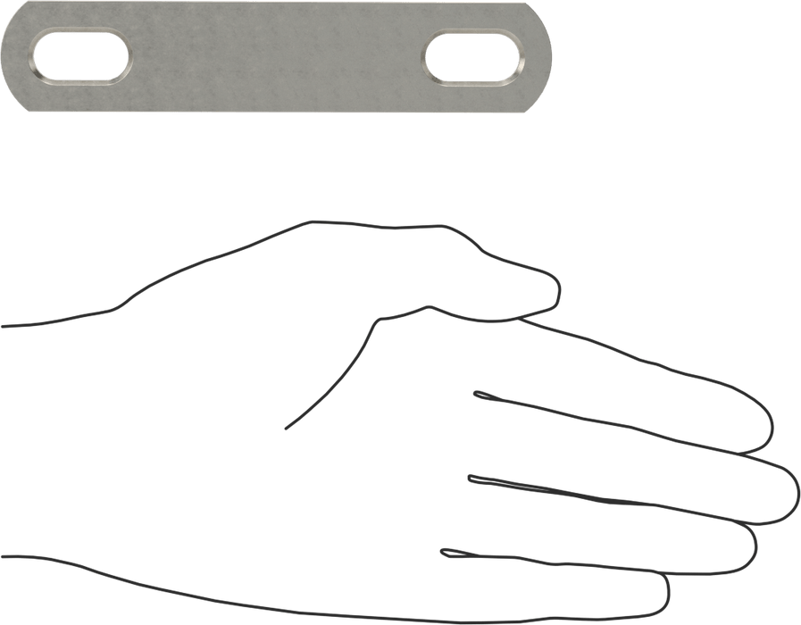 McMaster 29605T27 316 Stainless Steel U-Bolt Mounting Plate, for 3/8"-16 Thread Size, 3" ID