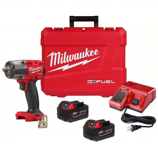Milwaukee 2962P - 22R Impact Wrench Kit 1/2 in Drive Size, 550 ft - lb Fastening Torque, 650 ft - lb Breakaway Torque, 18 V - KVM Tools Inc.KV794JM3