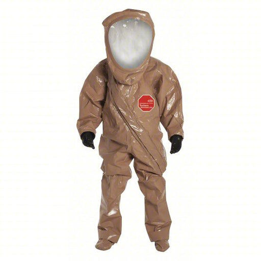 Dupont RC550TTNXL000100 Encapsulated Suit Hook-and-Loop, Front, Tan, Taped Seam, Fully Encapsulated Suit, Protective - KVM Tools Inc.KV8PAZ7