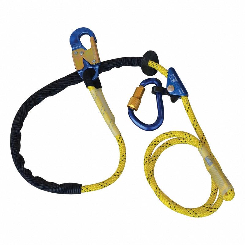 3M Dbi-Sala 1234071 Positioning Lanyard, 8 ft Lanyard Lg, Nylon, Nylon, Aluminum, 310 lb Wt Capacity