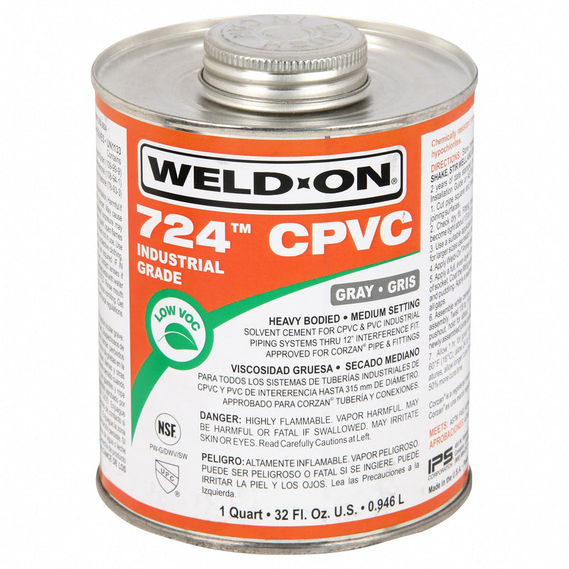 Weld-On 14183 CPVC Pipe Cement Gray