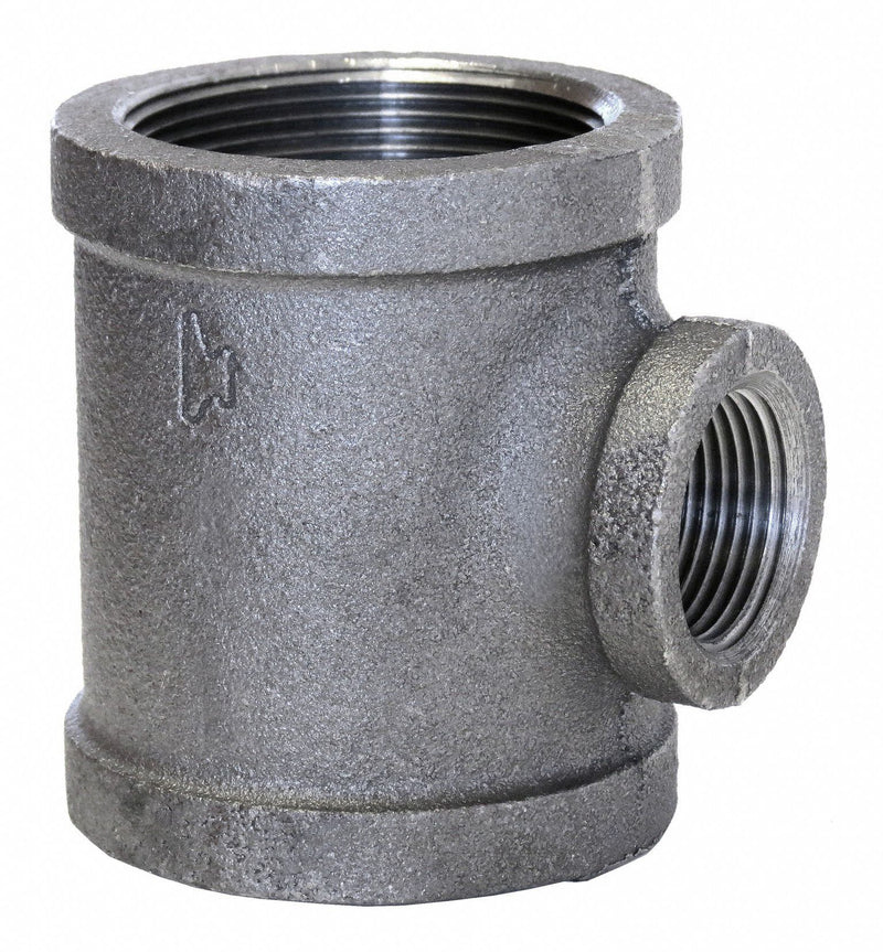 Anvil 0311055206 Metal Pipe Tee, Tee (run x run x branch), 300 psi @ 150°F, 3 in x 3 in x 1 in, Malleable Iron
