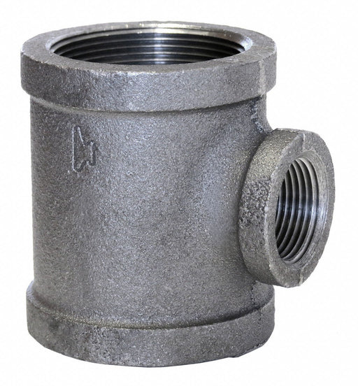 Anvil 0311055206 Metal Pipe Tee, Tee (run x run x branch), 300 psi @ 150°F, 3 in x 3 in x 1 in, Malleable Iron