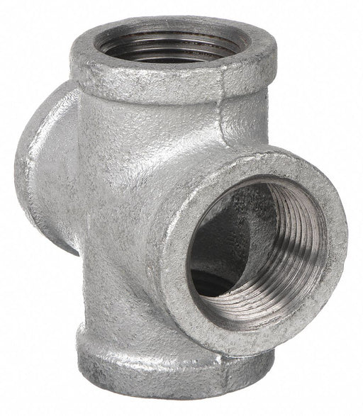 Anvil 0311070809 Metal Pipe Cross, Cross, 300 psi @ 150°F, 2 in x 2 in x 2 in x 2 in, Malleable Iron