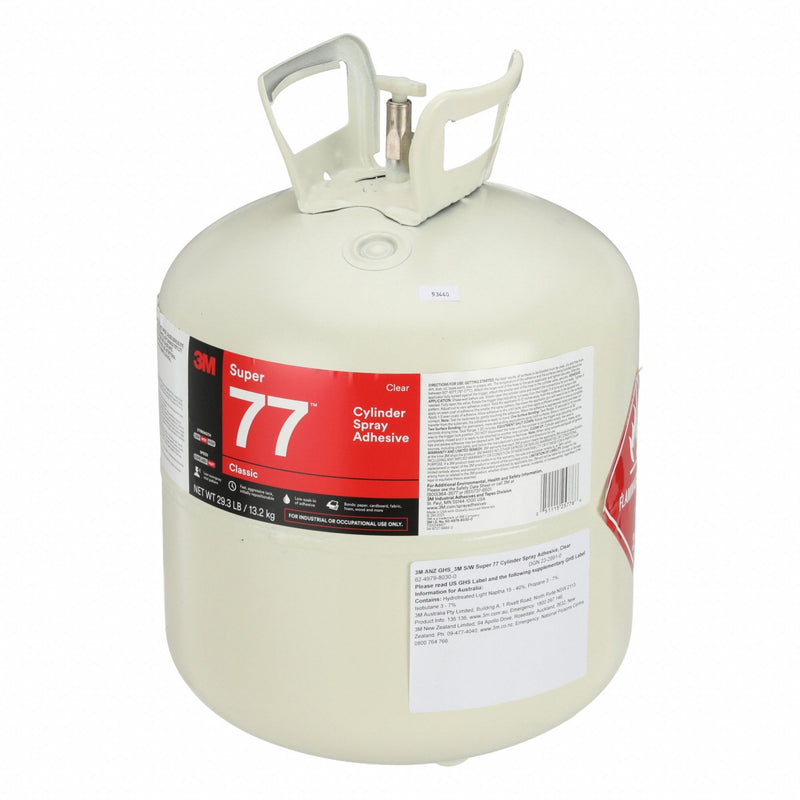 3M SUPER 77 Spray Adhesive, Super 77,  29.3 lb, Tank, Clear