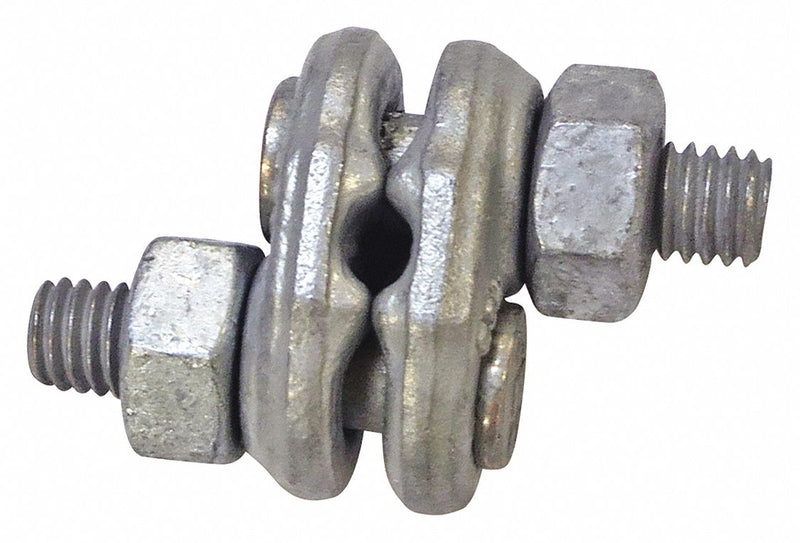 Crosby 1010578 Wire Rope Double-Saddle Clip, 3/4 in Compatible Rope Dia, 16 in Rope Turnback Lg, Steel