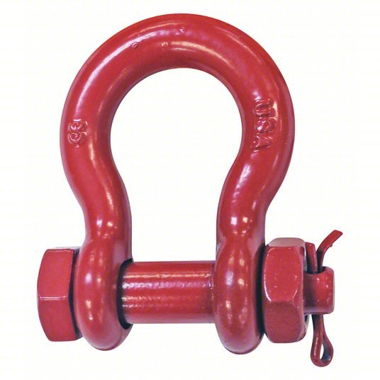 Crosby 1019524 Anchor Shackle, 9,500 lb Working Load Limit, 2 in Compatible Sling Wd, Silver - KVM Tools Inc.KV29WP74