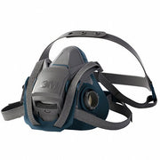 3M 6501QL Half Mask Respirator Rugged Comfort 6500, 0 Cartridges Included, Silicone, S Mask Size - KVM Tools Inc.KV29WT68
