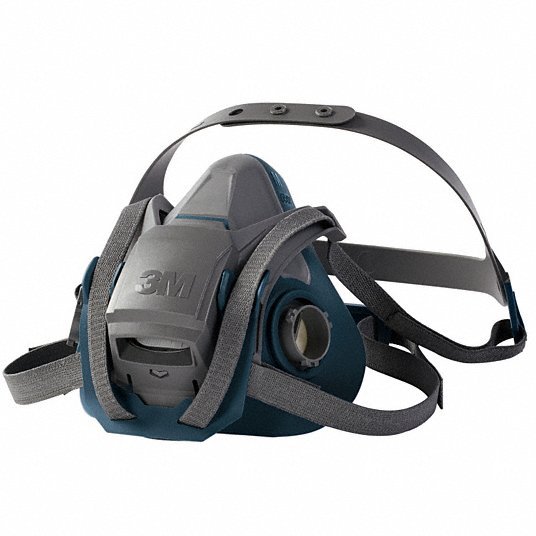 3M 6501QL Half Mask Respirator Rugged Comfort 6500, 0 Cartridges Included, Silicone, S Mask Size - KVM Tools Inc.KV29WT68