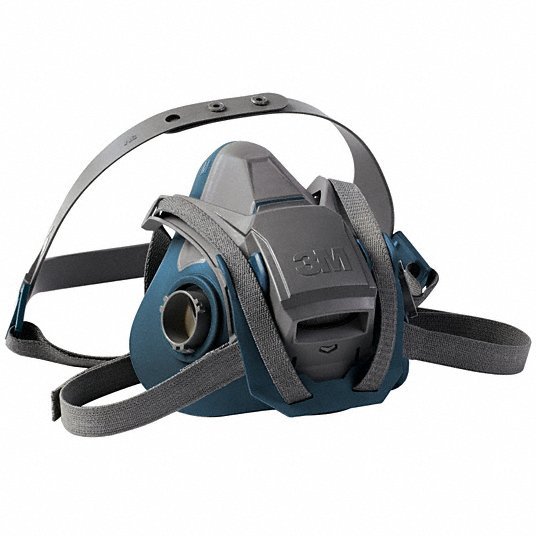 3M 6501QL Half Mask Respirator Rugged Comfort 6500, 0 Cartridges Included, Silicone, S Mask Size - KVM Tools Inc.KV29WT68