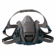 3M 6501QL Half Mask Respirator Rugged Comfort 6500, 0 Cartridges Included, Silicone, S Mask Size - KVM Tools Inc.KV29WT68