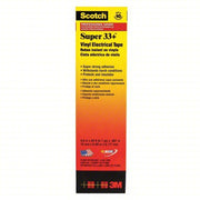3M 33+SUPER - 3/4X20FT Vinyl Electrical Tape, 3/4 in W x 20 ft L, 7 mil Thick, Black, Scotch Super 33+, 10 Pk - KVM Tools Inc.KV2A226