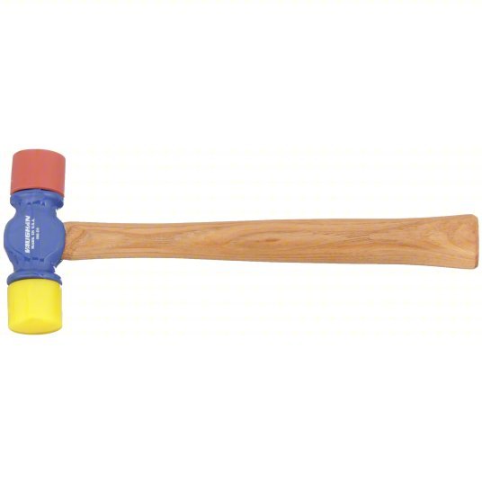 Vaughan SF12 Soft Face Hammer Nylon, 12 oz Head Wt, 1 3/8 in Tip Dia, 13 in Overall Lg, Replaceable Tips, Steel - KVM Tools Inc.KV2A531