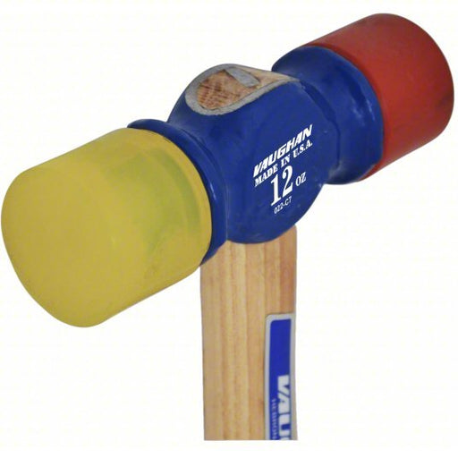 Vaughan SF12 Soft Face Hammer Nylon, 12 oz Head Wt, 1 3/8 in Tip Dia, 13 in Overall Lg, Replaceable Tips, Steel - KVM Tools Inc.KV2A531