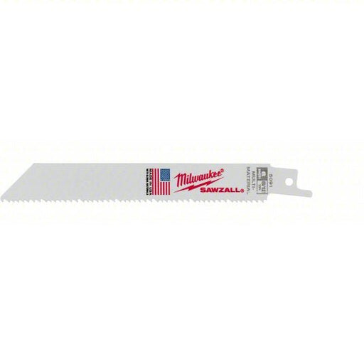 Milwaukee 48 - 00 - 5091 Reciprocating Saw Blade 8/12 Teeth per Inch, 6 in Blade Lg, 3/4 in Ht, 5 PK - KVM Tools Inc.KV2AC14