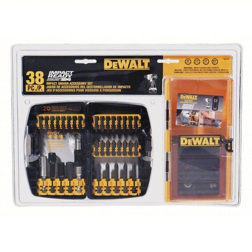 DeWalt DW2169 Screwdriver Bit Set, 38 No. of Pieces, 1/4 in Hex Shank Size, Steel - KVM Tools Inc.KV2AEX8