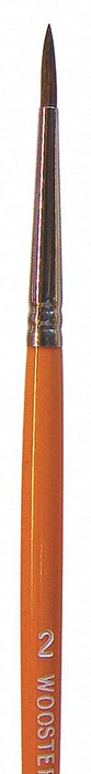 Wooster F1628-2 Paint Brush, Artist Brush, #2, Natural, Camel Hair