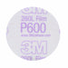 3M 00911 Hookit Finishing Film Sanding Disc, 3 in, P600, Hook-and-Loop, PK50