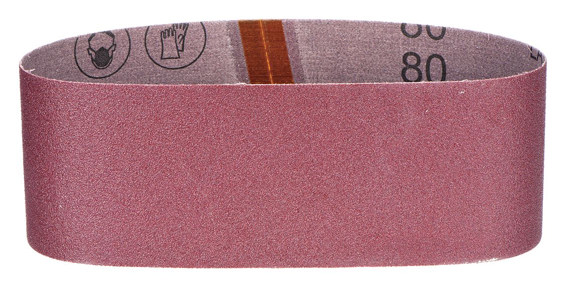 3M 341D Sanding Belt, 2 in W x 48 in L, Aluminum Oxide, 80 Grit, X Wt Cloth Backing, 50 PK