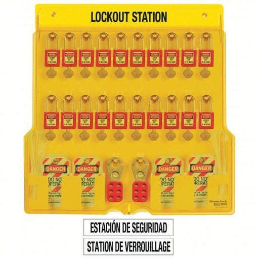 Master Lock 1484BP410 28 Components Included, Lockout Station, Keyed Different Padlocks - KVM Tools Inc.KV2CJK8