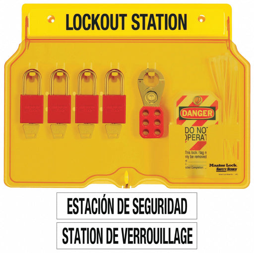 Master Lock 1482BP1106 Lockout Station Padlock Station