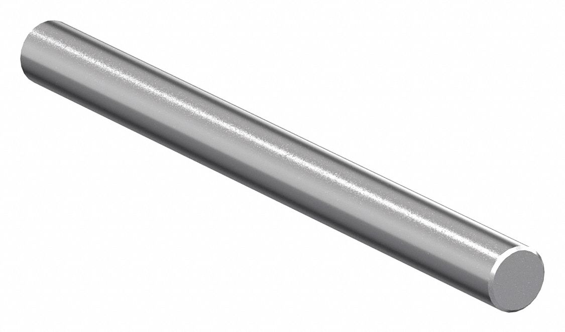 PBC Linear NIL08-006.000 Linear Shaft, Solid, 1/2 in Dia, 6 in Lg, Carbon Steel, Polished