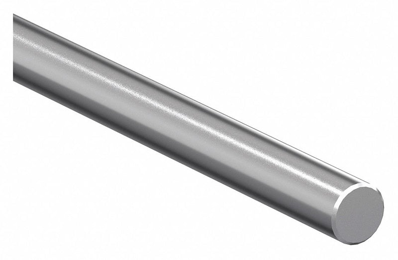 PBC Linear NIL08-060.000 Linear Shaft, Solid, 1/2 in Dia, 60 in Lg, Carbon Steel, Polished