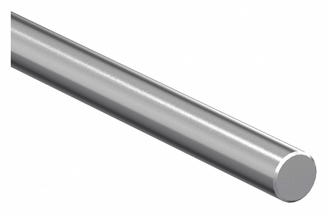 PBC Linear NIL08-048.000 Linear Shaft, Solid, 1/2 in Dia, 48 in Lg, Carbon Steel, Polished