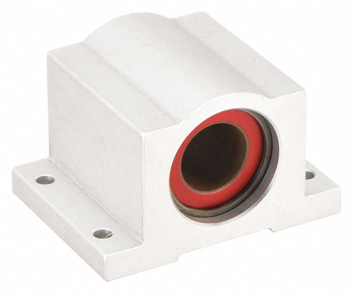 PBC Linear P12 Mounted Linear Bearing, Single, Closed Pillow Block, 3/4 in Inside Dia, Frelon Gold