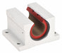 PBC Linear PN24 Mounted Linear Bearing, Single, Open Pillow Block, 1 1/2 in Inside Dia, Frelon Gold